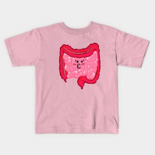 Kissy Faced Cute Intestines Kids T-Shirt